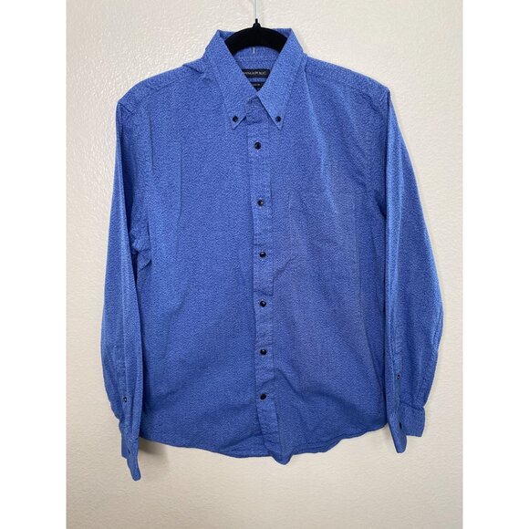 Banana Republic Mens Blue Patterned Long Sleeve‎ Shirt Size M 100% Cotton collar - Picture 2 of 6